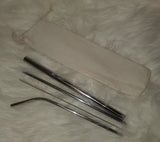 Metal Reusable Straw Kit/Set (8.5” tall x 6mm opening (5 pieces)