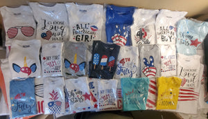 33 Total Holiday/Fourth of July T-shirts & Onesies - Bundle Sale!!!!!