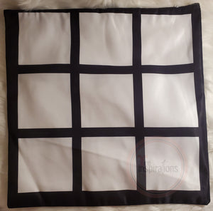 Double-sided 9 Photo Panel Pillow Case Covers (Sublimation blanks)